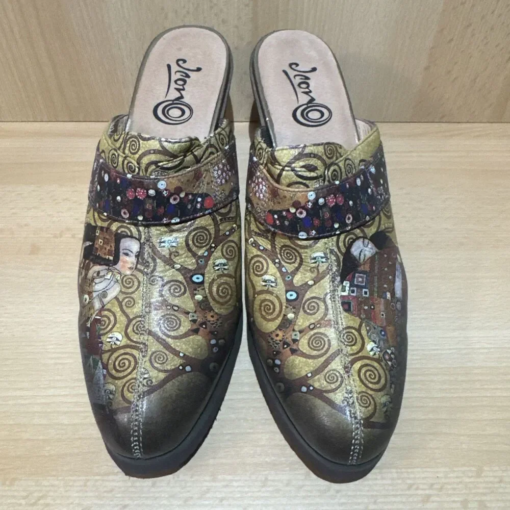 ICON Los Angeles Leather Gustav Klimt Wearable Art High Heels 10